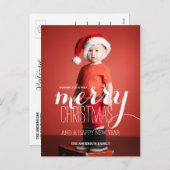 Joyeux voeux de Noël | Carte postale pour fêtes an (Devant / Derrière)