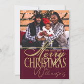 Joyeux voeux de Noël Photo Carte de Noël (Devant)