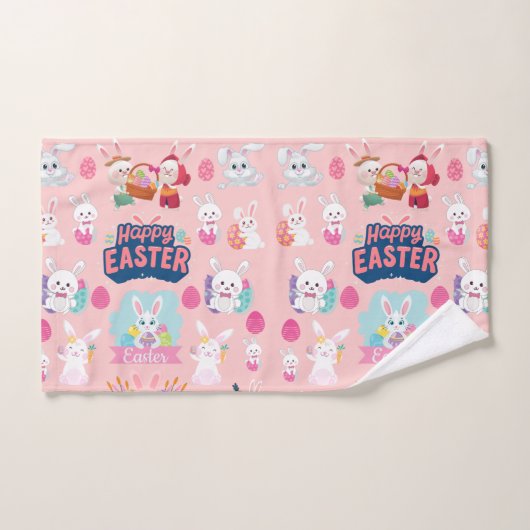 Joyeux voeux de Pâques - Motif Funny Bunny Pâques (Serviette à main)