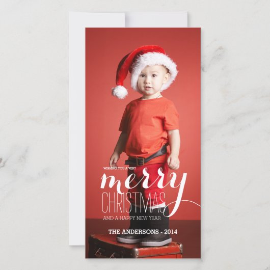 Joyeux voeux de vacances | Carte photo de vacances (Devant)