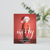 Joyeux voeux de vacances | Carte postale Holiday P (Debout devant)