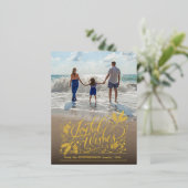 Joyeux voeux Foil Carte de poste de vacances (Debout devant)