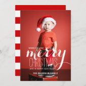 Joyeux voeux Noël | Carte photo de vacances (Devant / Derrière)