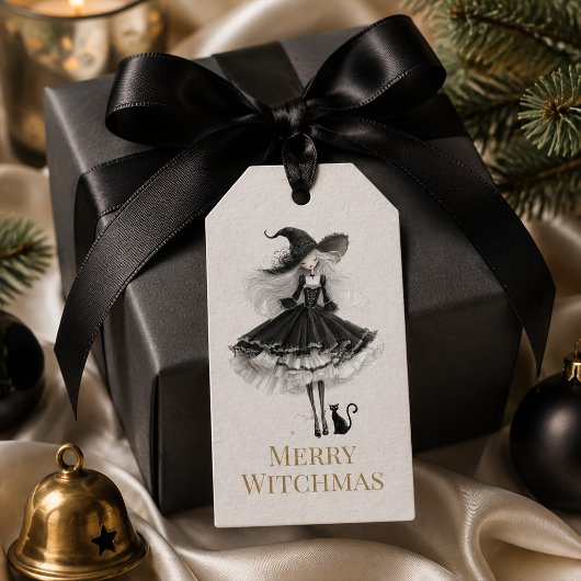 Joyeux Witchmas – Étiquette Cadeau Sorcière Gothiq