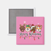 Joyeux Woof Noël Magnet de typographie (Recto/Verso)