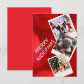 Joyeux Woofmas Carte de Noël pour chien avec plusi (Devant / Derrière)