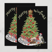 Joyeux Woofmas modèle de chien - Collie (Devant / Derrière)