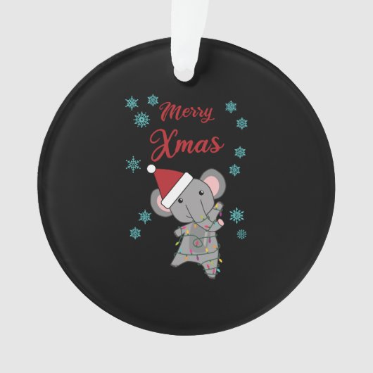 Joyeux Xmas Eléphant Neige Zoo d'hiver de mignons (devant)