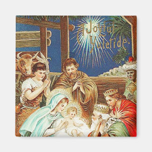 Joyeux Yuletide Magnet Vintage