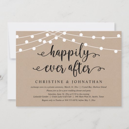 Joyeuxement Après, Invitation de Mariage en Fuite (Devant)