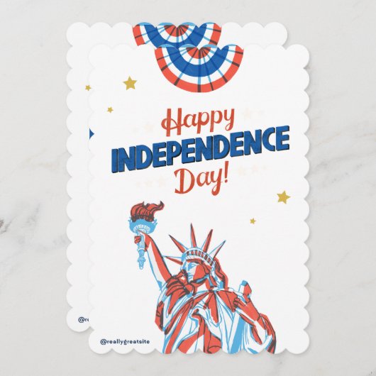 #JoyeuxFêteDeLindépendance Invitation (Devant / Derrière)