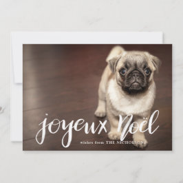 Joyeuze Noel Typography | Holiday Photo Feestdagenkaart