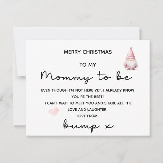 JOYEZ NOËL À MOMMY POUR ÊTRE DE LA CARTE BUMP (Devant)