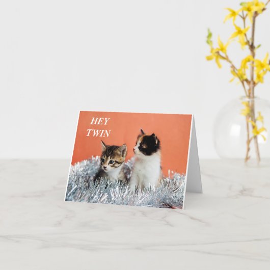 JOYEZ NOËL À UNE CARTE SPÉCIALE "TWIN" (Fleur jaune)