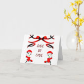 JOYEZ NOËL À UNE CARTE SPÉCIALE "TWIN" (Fleur jaune)