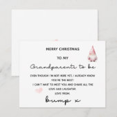 JOYEZ NOËL AUX GRANDS-PARENTS POUR ÊTRE CARTE (Devant / Derrière)