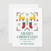 JOYEZ NOËL ET HEUREUSE NOUVELLE ANNÉE Carte de vac (Devant / Derrière)