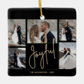 JOYFUL 5 Kerstmis Keramisch Ornament (Voorkant)