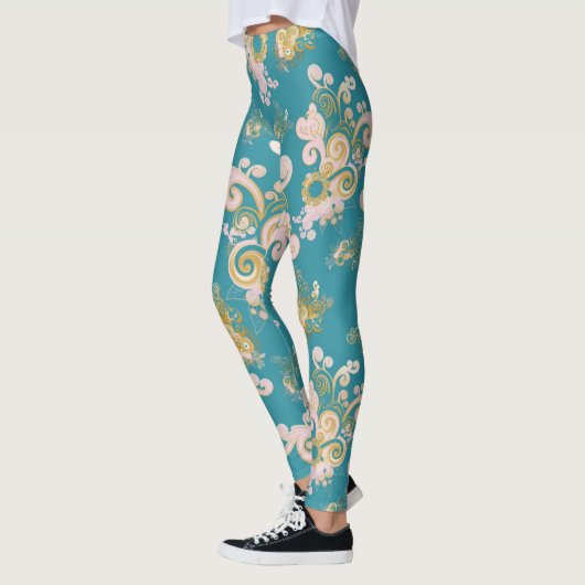 Joyful abstract flower - ontwerp leggings (Links)