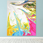 Joyful Abstract schilderen | Beste kleurrijke fijn Canvas Afdruk (Insitu (Houten vloer))