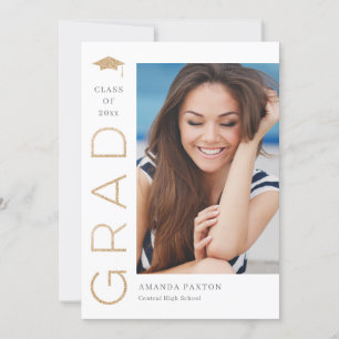 Joyful Afstudeerder Editable Color Afstuderen Invi Kaart