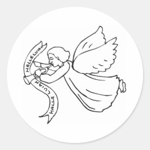 Joyful Angel Ronde Sticker