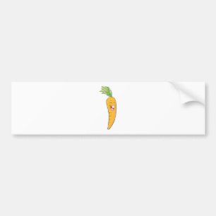 Joyful Asian Carrot Vegetable Bumpersticker