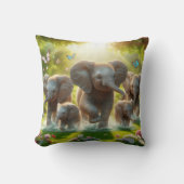Joyful Baby Elephant Coussin (Recto)