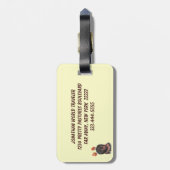 Joyful Black Labrador Retriever Dog Bagagelabel (Achterkant verticaal)