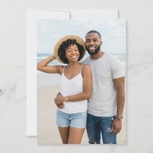 Joyful Blue Beach Photo Kaart (Voorkant)