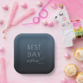 Joyful Blue Gradient Wedding Plates Papieren Bordje (Feest)