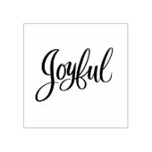 ‘Joyful’ borstel belettering Rubberstempel (Afrduk)