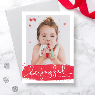 Joyful Brusk Holiday Fotokaart Feestdagenkaart