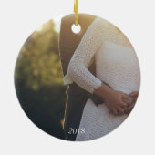 Joyful Burgundy Ornement photo de vacances (Dos)