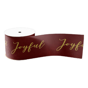 Joyful Burgundy Ribbon Grosgrain Lint