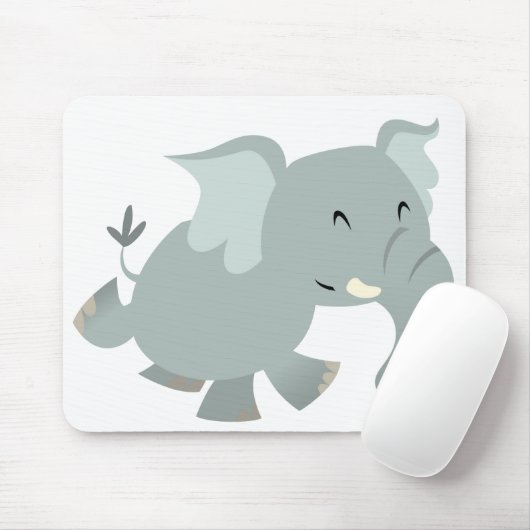 Joyful Cartoon Elephant Mousepad Muismat (Met muis)