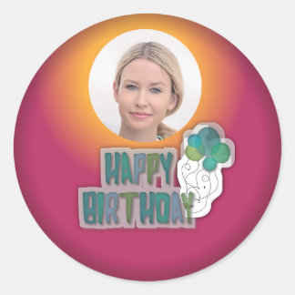 Joyful Celebration: Classic Happy Birthday Sticker