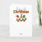 Joyful Christmas Elf Sledding Personalize Kaart (Achterkant)