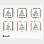 Joyful Christmas Festive Sticker (Feuille)