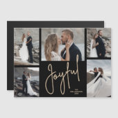 JOYFUL Christmas Photo Collage Carte magnétique (Devant / Derrière)