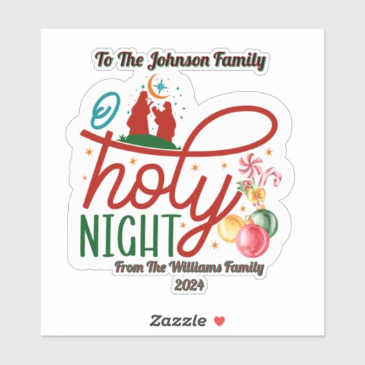 Joyful Christmas Sticker for Holy Night (Feuille)