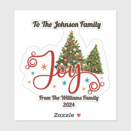 Joyful Christmas Sticker for Holy Night (Feuille)