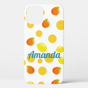 Joyful Citrus: Lemons & Sinaasappels iPhone 12 Hoesje