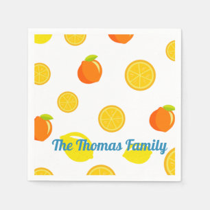 Joyful Citrus: Lemons & Sinaasappels Servet