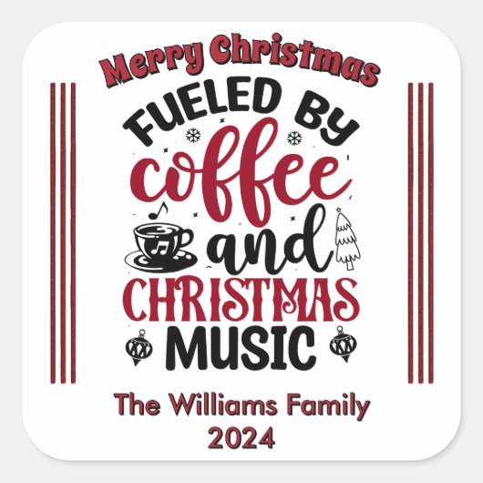 Joyful Coffee Vibes Holiday Stickers (Devant)