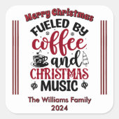 Joyful Coffee Vibes Vakantie Stickers (Voorkant)