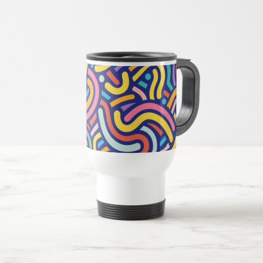 Joyful Color Pattern Mug Reisbeker (Voorkant rechts)