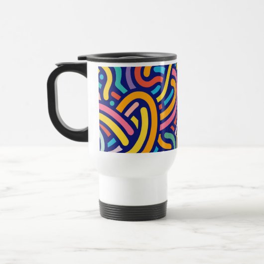 Joyful Color Pattern Mug Reisbeker (Links)