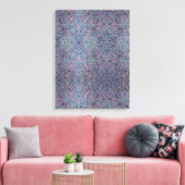 Joyful Confetti Mosaic Stretched Canvas Print (Insitu (Woonkamer))