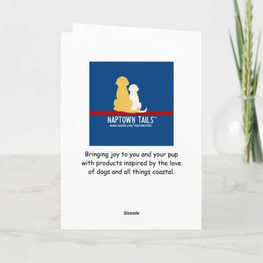 Joyful Dog met all-kerstkaart Bedankkaart (Achterkant)